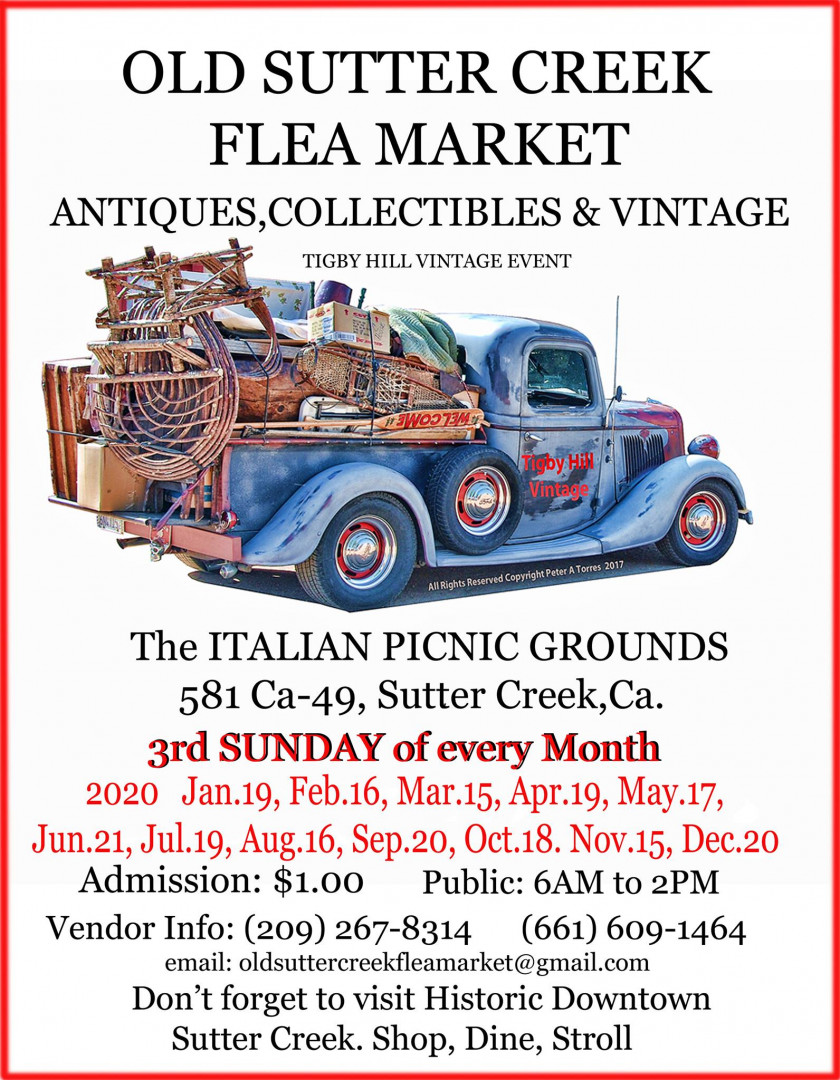 Old Sutter Creek Flea market, 3rd Sunday Old Sutter Creek Flea market, 3rd Sunday