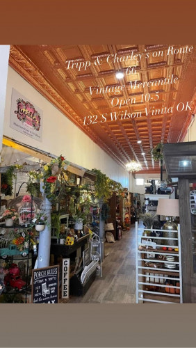 Tripp & Charley's Vintage Mercantile on Route 66 & JH - Vinita, Oklahoma 74301